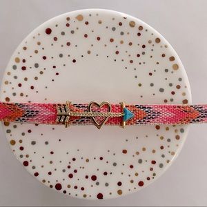 Keep Collective Stella & Dot Neon Friendship Charm Bracelet Heart and Bow& Arrow